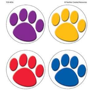   CREATED RESOURCES COLORFUL PAW PRINTS WEAR EM BADGES 