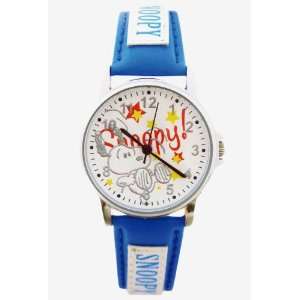   Snoopy Watch   Peanuts Blue Wrist Watch with Blue Band: Toys & Games