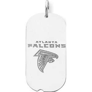    Sterling Silver NFL Atlanta Falcons Logo Dog Tag Charm: Jewelry