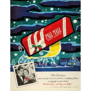 Ad Famous Cigarettes Pall Mall Christmas Box Package American Tobacco 