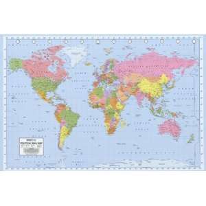  World Map by Unknown 36x24: Home & Kitchen