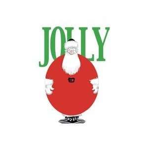  Jolly Christmas Ball Shaped Santa 12x18 Giclee on canvas 