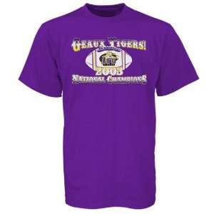  LSU Tigers 2003 NCAA Football Championship Purple T shirt 