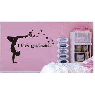   Easy instant decoration wall sticker wall mural Gym I love Gymnastics