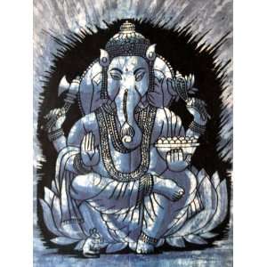  Indian Elephant Face God Lord Ganesh Ganesha Cotton Fabric 