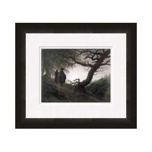  Man Woman Contemplating The Moon Framed Giclee Print