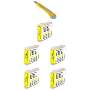  Five Yellow Compatible Ink Cartridges Brother LC 51 (LC51Y 