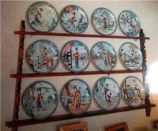 Imperial Jingdezhen Porcelain Plate Plates FULL SET Beauties Wall MINT 