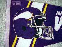 Old 1980s Minnesota Vikings Helmet Logo Pennant   UNSOLD STOCK!!