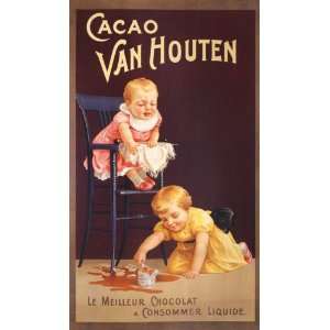  CHOCOLAT CHOCOLATE CHILDREN CACAO VAN HOUTEN FRENCH LARGE 
