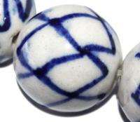 14mm Chinese Cultural Art Ceramic Round Loose Bead  
