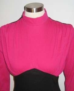 TURN HEADS Color Block 80s Does 40s WIGGLE Knit Sweater BOMBSHELL 