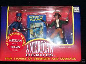 ALAMO American Heroes/Mexican & Travis, 2 Figure Set  