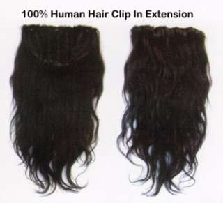 18 long Wavy Clip In Hair Extension Hairdo Fall Piece  