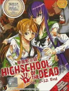 High School of the Dead (1 12) + CD Japanese Anime DVD  