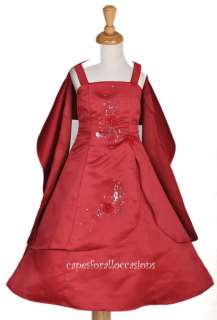 FORMAL FLOWER GIRL DRESS APPLE RED 4 6 8 10 12 14 #826  