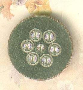 Colonial Silvered Brass Button w/ Engine Turned Design  