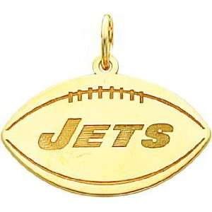  14K Gold NFL New York Jets Football Charm: Sports 