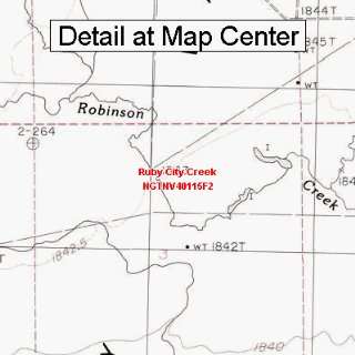  USGS Topographic Quadrangle Map   Ruby City Creek, Nevada 