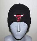 Chicago Bulls Knit Beanie Hat Black Color