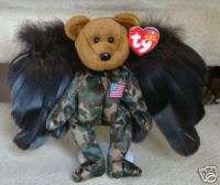 Americana Marine Ty Hero Bear Beanie Made Into Angel  