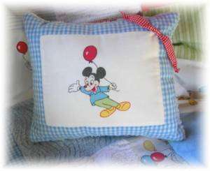 Vintage Mickey Mouse chenille baby quilt crib bedding  