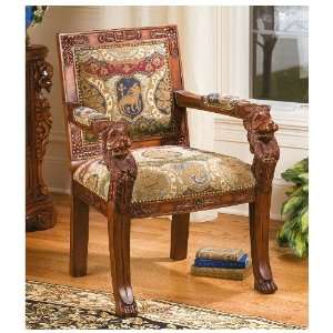  15th Century Antique Replica Hand carved Gothic Armchair 