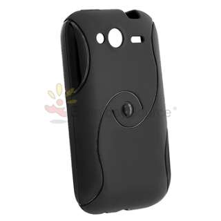   Candy TPU Skin Case Cover+Car Charger+Film For HTC Wildfire S  