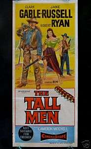 THE TALL MEN *ORIG MOVIE POSTER AUS DAYBILL WESTERN 55  