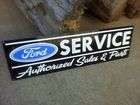 Ford Gas & Oil Service Station Service Parts Dealer Sign
