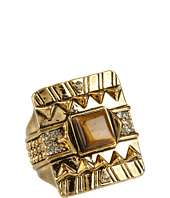 House of Harlow 1960   Cushion Cocktail Ring with Tigers Eye