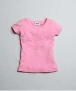 KIDS pink cotton blend scoop neck t shirt style# 318856301