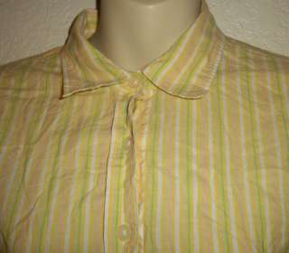 Polo Jeans Ralph Lauren Yellow Stripe LS Shirt Medium  