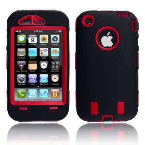   Cover for Iphone 3g 3gs Black / Red: Cell Phones & Accessories