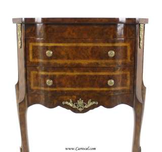Vintage Louis XV Burled Walnut End Table by Maitland Smith  