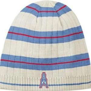  Houston Oilers Retro Logo Putty Cuffless Knit Hat Sports 