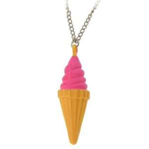  Ice Cream Cone Necklace In Pink Cora Hysinger Jewelry