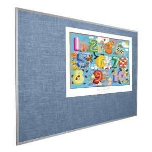  Vinyl Covered Tackboard with Aluminum Frame 10 W x 4 H 