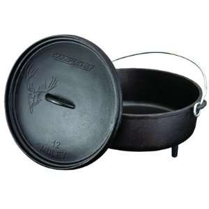 Campchef 6 Quart Classic 12 Inch Dutch Oven With Mule Deer Etching 