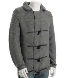Marc by Marc Jacobs grey melange wool toggle front cardigan   