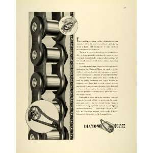  1942 Ad Diamond Chain Manufacturing World War II Machinery 
