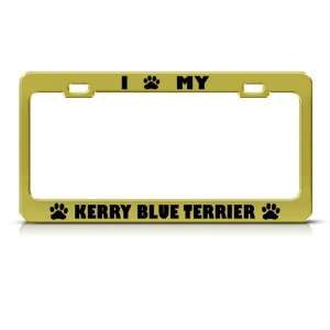 Kerry Blue Terrier Dog Animal Metal license plate frame Tag Holder