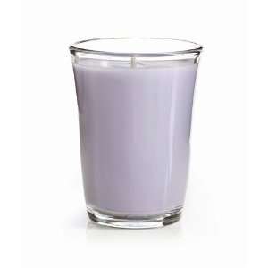 White Linen & Lavender Round Glass Candle: Home & Kitchen