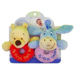   Baby Plush Ring Rattles   Winnie the Pooh and Eeyore: Toys & Games