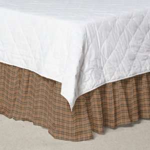  Golden Brown Plaid, Fabric Bed Skirt King In.
