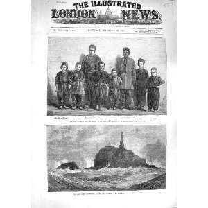   1881 Calf Rock Lighthouse Bantry English Acrobat Boys: Home & Kitchen