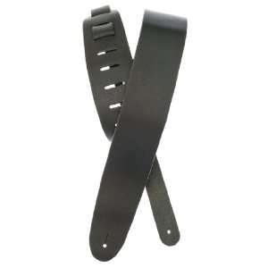   Waves Basic Classic Leather Guitar Strap, Black: Musical Instruments