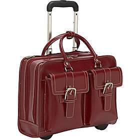 Franklin Covey Leather Wheeled Laptop Case   eBags