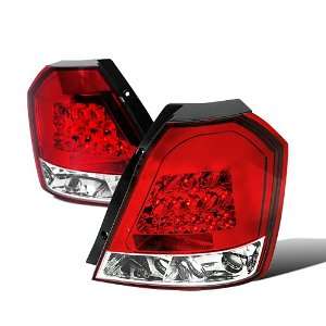 Chevy Aveo Ls Lt Hatchback Red/Clear Led Tail Lights