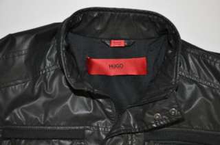 Authentic $445 Hugo Boss Full Zip Black Windbreaker Jacket Coat US S 